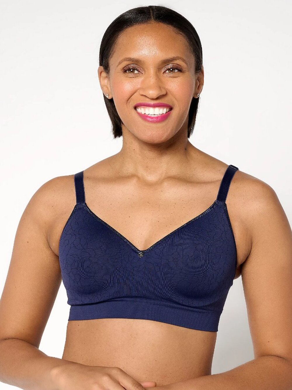 Breezies Cooling Comfort Seamless Underwire T-Shirt Bra, Navy Sz 40D a673209